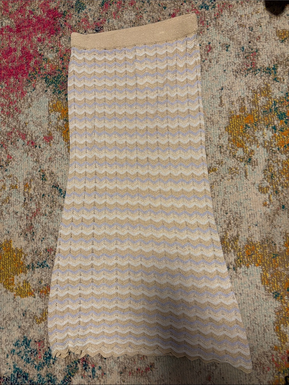 Mango midi knit skirt (pattern different than stock photo) - Picture 2 of 6